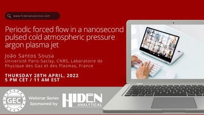 Periodic forced flow in a nanosecond pulsed cold atmospheric pressure argon plasma jet