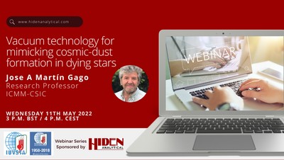 Vacuum technology for mimicking cosmic-dust formation in dying stars
