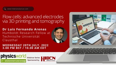 ECS Webinar: Flow cells: advanced electrodes via 3D printing and tomography