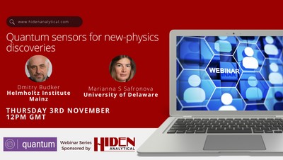 Webinar: Quantum sensors for new-physics discoveries