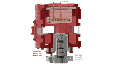 Ion Energies in a Chamber with an Inverted Electrode Geometry