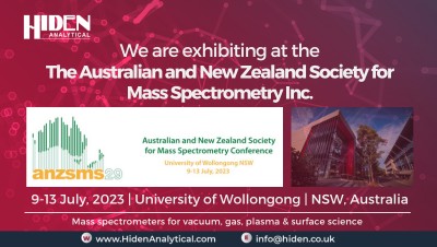 Hiden Analytical at The Australian & New Zealand Society for Mass Spectrometry Inc. ANZSMS29