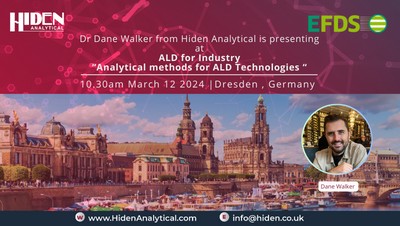 Dr. Dane Walker to Present at the 7th International Conference “ALD FOR INDUSTRY”