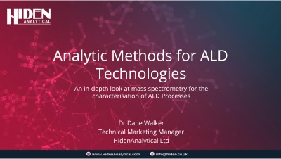 New Presentation: Analytic Methods for ALD Technologies