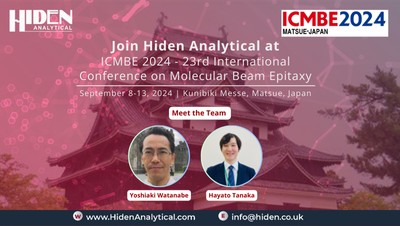 Hiden Analytical will be at ICMBE 2024