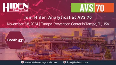 Join Hiden Analytical at AVS 70th International Symposium & Exhibition