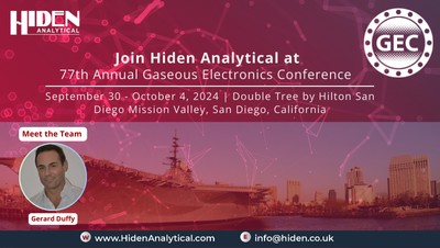 Hiden Analytical will be at the 77th GEC Conference