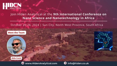 Aldo Conti represents Hiden Analytical at Nano Africa 2024