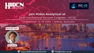 Hiden Analytical Heads to Sydney for IVC-23: Innovation in Vacuum & Surface Science, with Mike Thomas Representing Our Team.