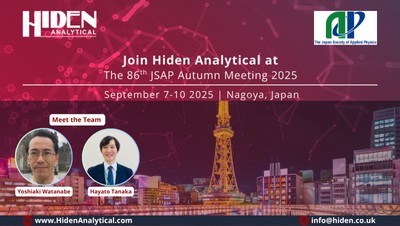Hiden Analytical at JSAP Autumn Meeting 2025 – Applied Physics, Nanotechnology, and Advanced Materials in Focus