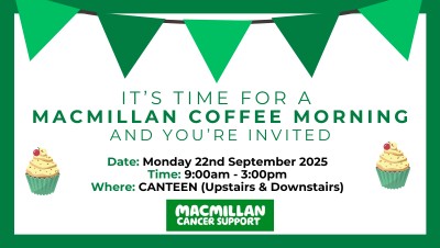Join Us for the MacMillan Coffee Morning at Hiden Analytical
