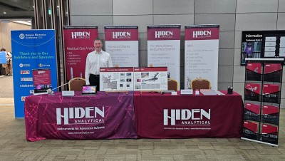 Chris Williams at the Hiden Analytical booth at GEC-78.