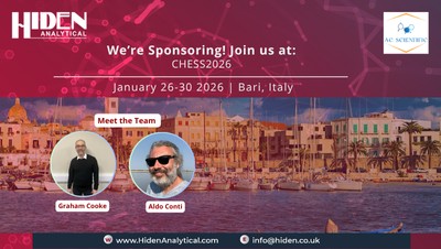 Graham Cooke to Give a Talk at CHESS2026 – Development of Simultaneous Dual Polarity SIMS Instrumentation and Applications
