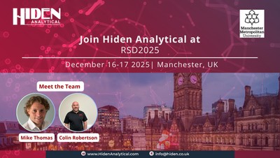 Hiden Analytical to Attend the Reactive Sputter Deposition Conference 2025