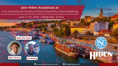 Hiden Analytical to Attend 41st International Society of Electrochemistry Topical Meeting