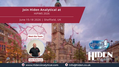 Hiden Analytical to Attend HiPIMS 2026
