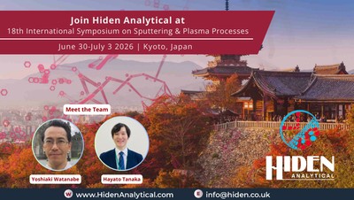 Hiden Analytical to Attend 18th International Symposium on Sputtering & Plasma Processes
