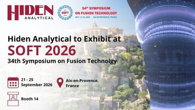 Hiden Analytical to Exhibit at SOFT 2026